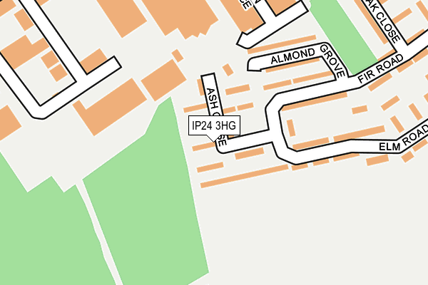 IP24 3HG map - OS OpenMap – Local (Ordnance Survey)