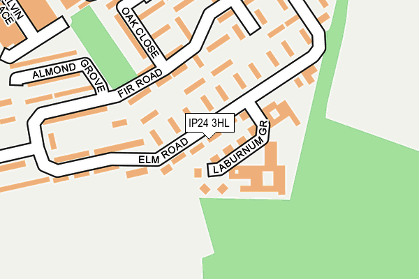 IP24 3HL map - OS OpenMap – Local (Ordnance Survey)
