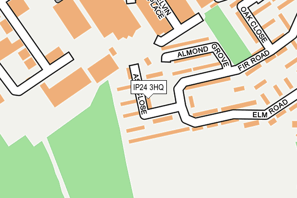 IP24 3HQ map - OS OpenMap – Local (Ordnance Survey)