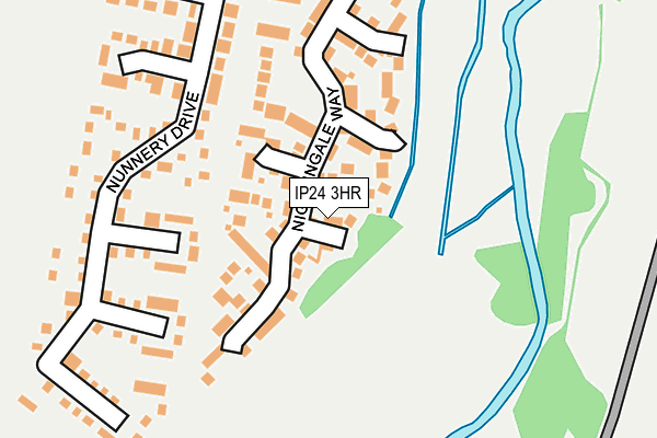 IP24 3HR map - OS OpenMap – Local (Ordnance Survey)