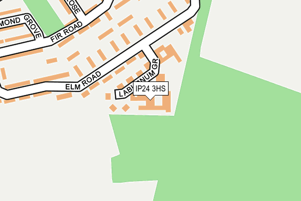 IP24 3HS map - OS OpenMap – Local (Ordnance Survey)