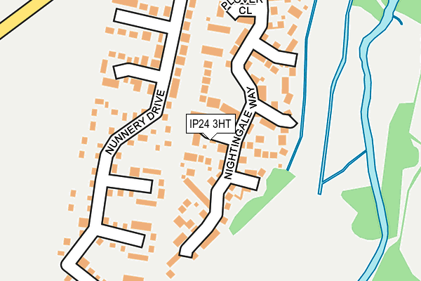 IP24 3HT map - OS OpenMap – Local (Ordnance Survey)