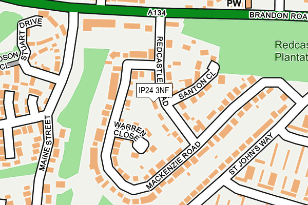 IP24 3NF map - OS OpenMap – Local (Ordnance Survey)