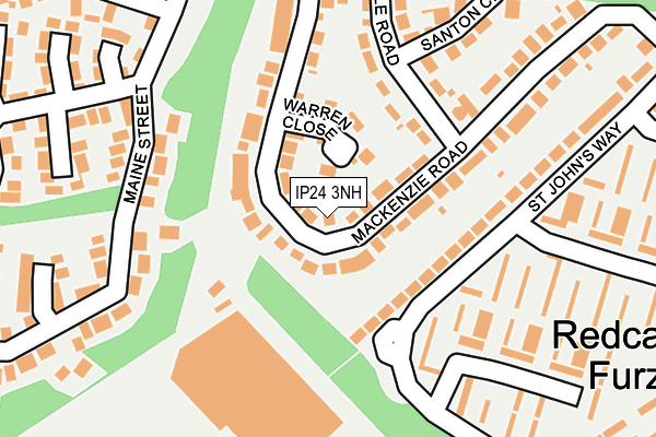 IP24 3NH map - OS OpenMap – Local (Ordnance Survey)