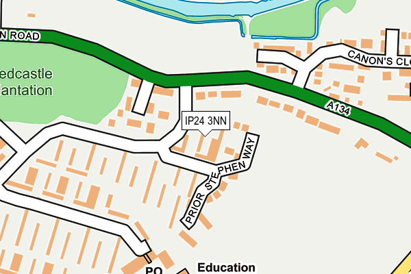 IP24 3NN map - OS OpenMap – Local (Ordnance Survey)