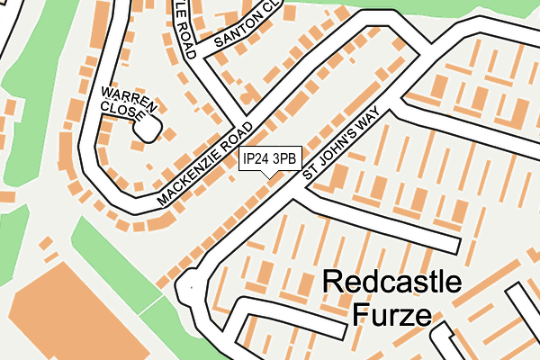 IP24 3PB map - OS OpenMap – Local (Ordnance Survey)