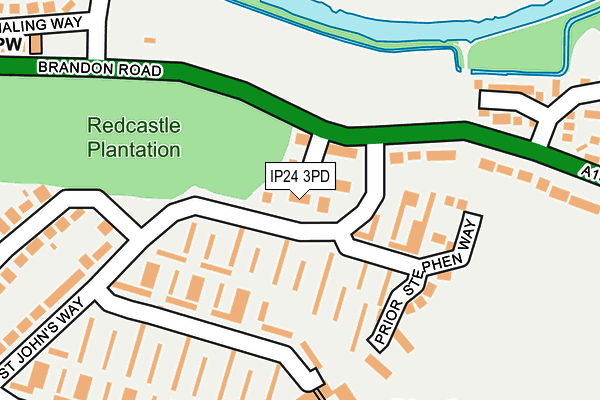 IP24 3PD map - OS OpenMap – Local (Ordnance Survey)