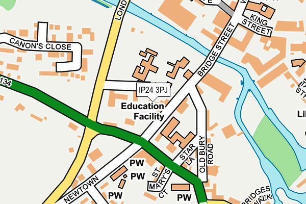 IP24 3PJ map - OS OpenMap – Local (Ordnance Survey)