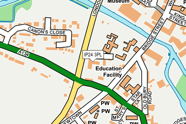 IP24 3PL map - OS OpenMap – Local (Ordnance Survey)