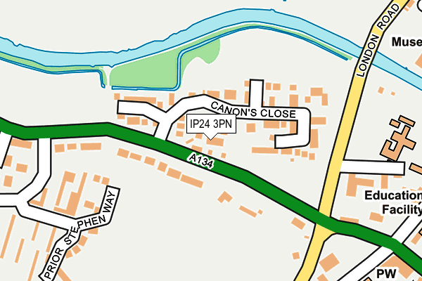 IP24 3PN map - OS OpenMap – Local (Ordnance Survey)