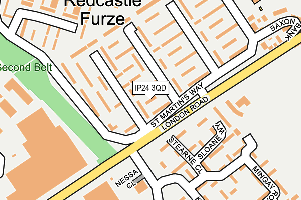 IP24 3QD map - OS OpenMap – Local (Ordnance Survey)