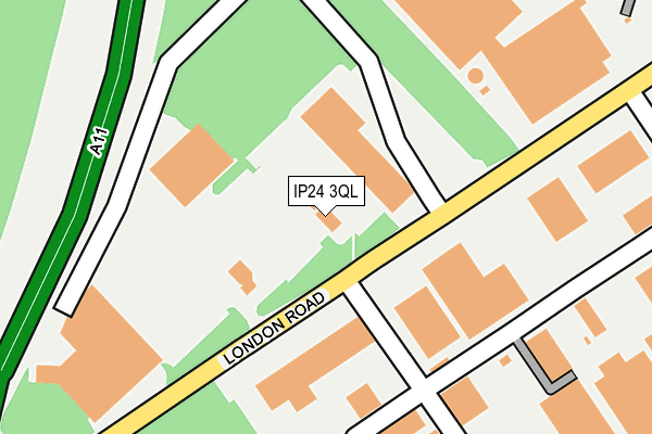 IP24 3QL map - OS OpenMap – Local (Ordnance Survey)