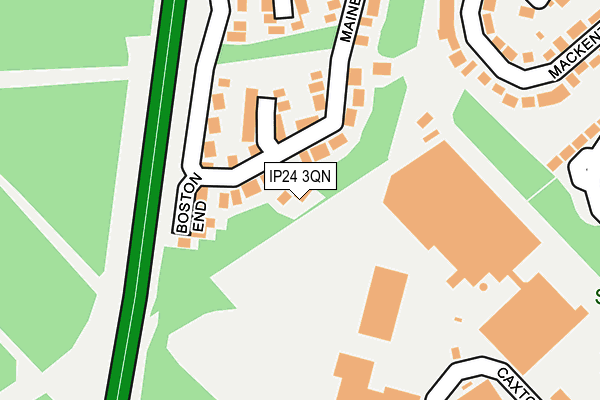 IP24 3QN map - OS OpenMap – Local (Ordnance Survey)