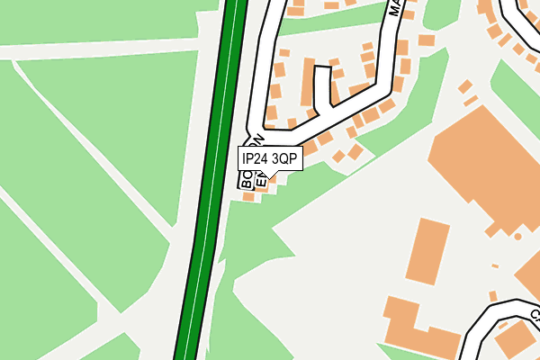 IP24 3QP map - OS OpenMap – Local (Ordnance Survey)