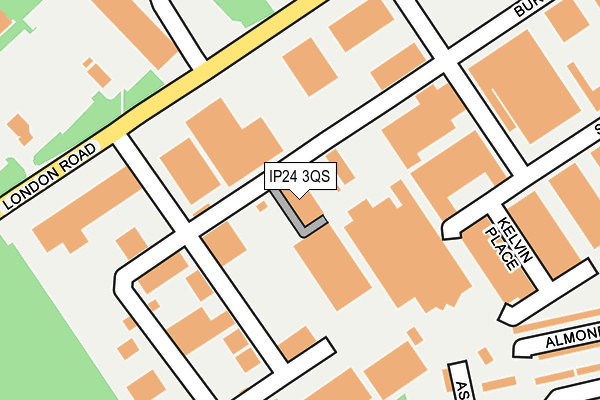 IP24 3QS map - OS OpenMap – Local (Ordnance Survey)