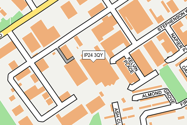 IP24 3QY map - OS OpenMap – Local (Ordnance Survey)