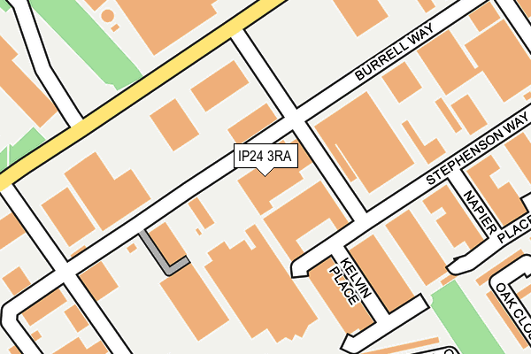IP24 3RA map - OS OpenMap – Local (Ordnance Survey)