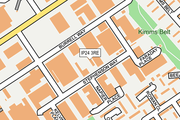 IP24 3RE map - OS OpenMap – Local (Ordnance Survey)