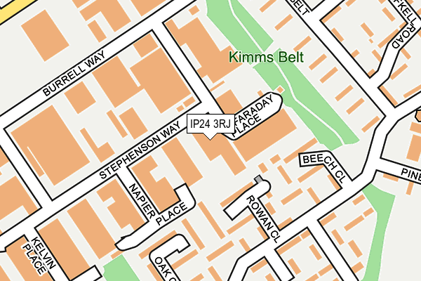 IP24 3RJ map - OS OpenMap – Local (Ordnance Survey)