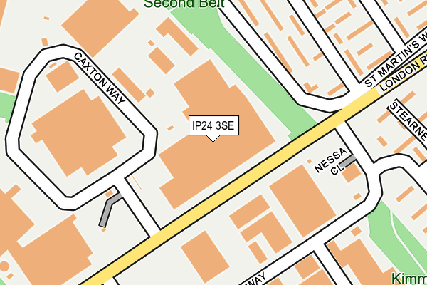 IP24 3SE map - OS OpenMap – Local (Ordnance Survey)