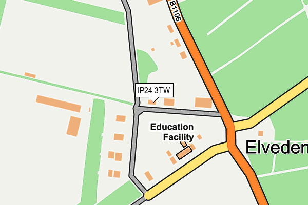 IP24 3TW map - OS OpenMap – Local (Ordnance Survey)