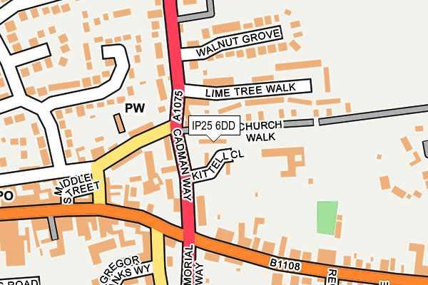 IP25 6DD map - OS OpenMap – Local (Ordnance Survey)