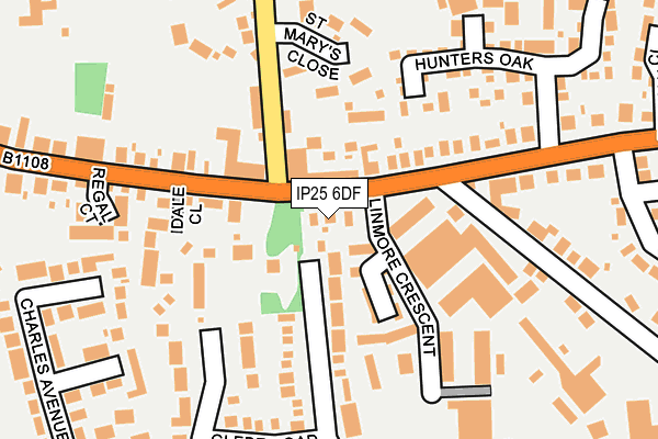 IP25 6DF map - OS OpenMap – Local (Ordnance Survey)