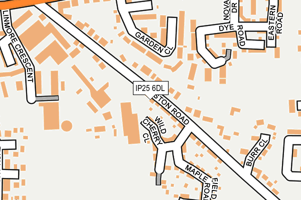 IP25 6DL map - OS OpenMap – Local (Ordnance Survey)