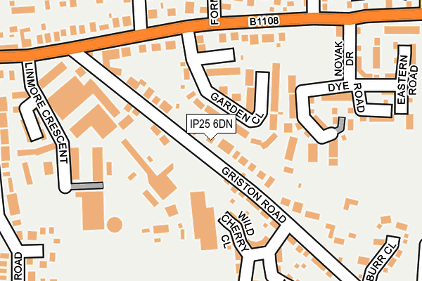 IP25 6DN map - OS OpenMap – Local (Ordnance Survey)