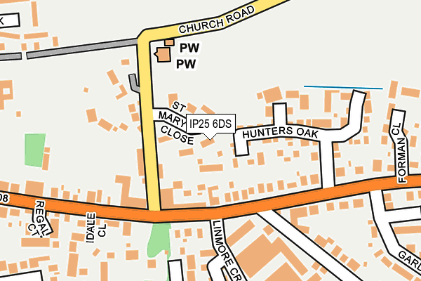 IP25 6DS map - OS OpenMap – Local (Ordnance Survey)