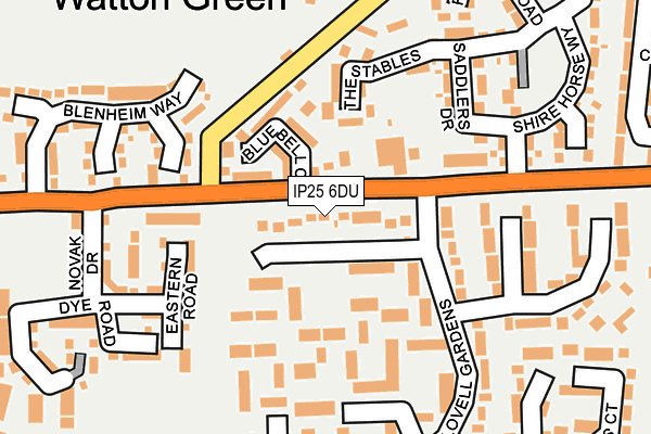 IP25 6DU map - OS OpenMap – Local (Ordnance Survey)