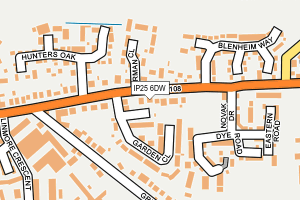 IP25 6DW map - OS OpenMap – Local (Ordnance Survey)