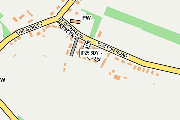 IP25 6DY map - OS OpenMap – Local (Ordnance Survey)