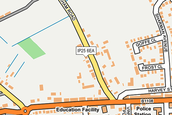 IP25 6EA map - OS OpenMap – Local (Ordnance Survey)