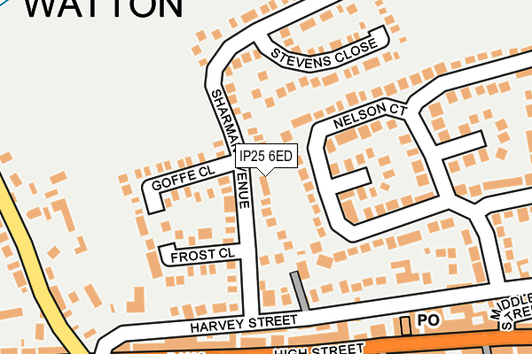 IP25 6ED map - OS OpenMap – Local (Ordnance Survey)