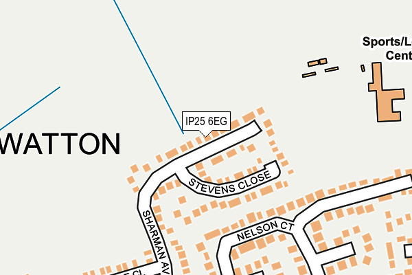 IP25 6EG map - OS OpenMap – Local (Ordnance Survey)