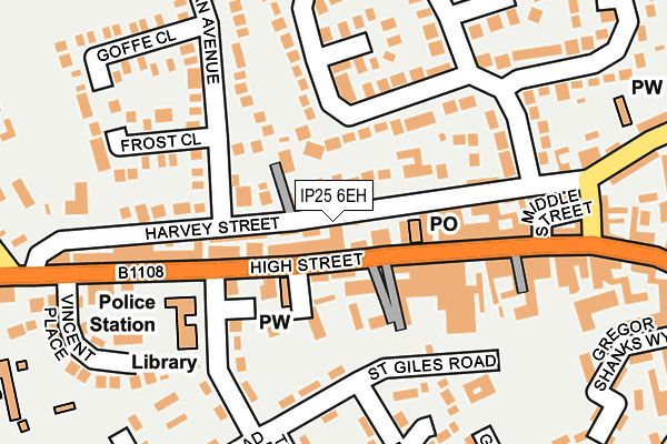 IP25 6EH map - OS OpenMap – Local (Ordnance Survey)
