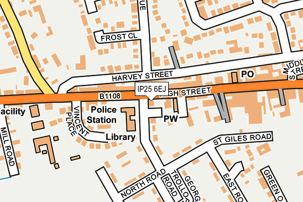 IP25 6EJ map - OS OpenMap – Local (Ordnance Survey)