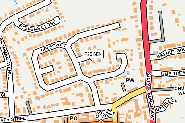 IP25 6EN map - OS OpenMap – Local (Ordnance Survey)