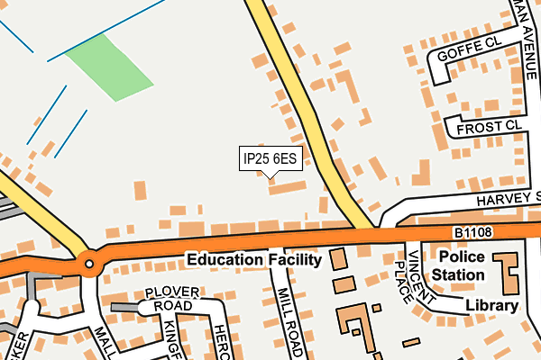 IP25 6ES map - OS OpenMap – Local (Ordnance Survey)