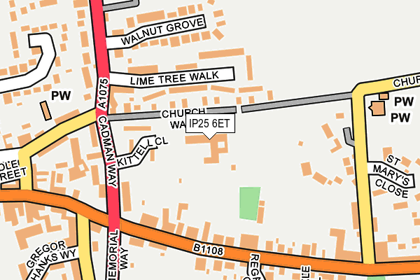 IP25 6ET map - OS OpenMap – Local (Ordnance Survey)