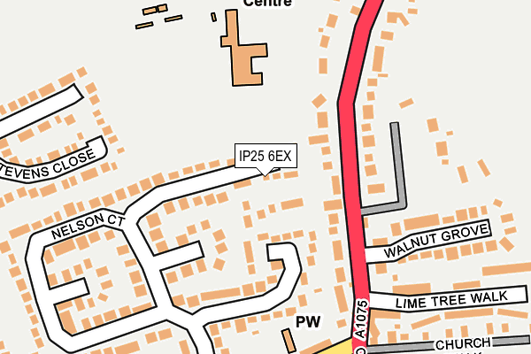IP25 6EX map - OS OpenMap – Local (Ordnance Survey)