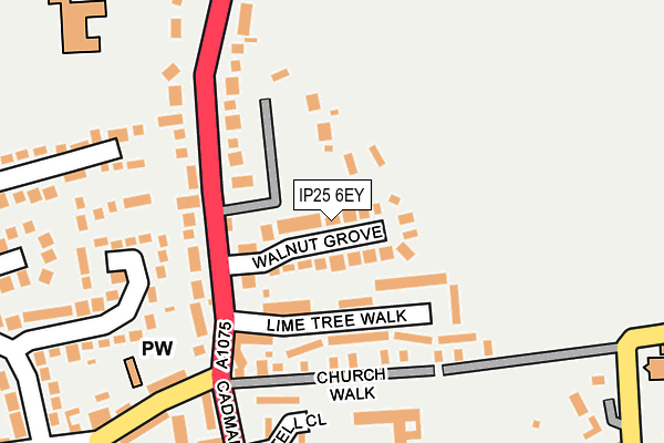 IP25 6EY map - OS OpenMap – Local (Ordnance Survey)