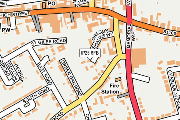 IP25 6FB map - OS OpenMap – Local (Ordnance Survey)