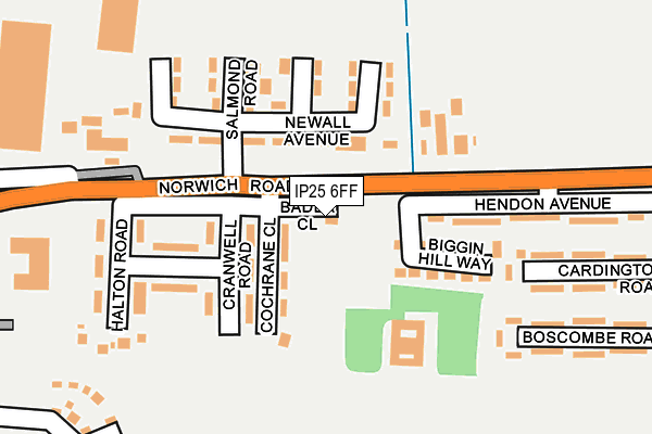 IP25 6FF map - OS OpenMap – Local (Ordnance Survey)