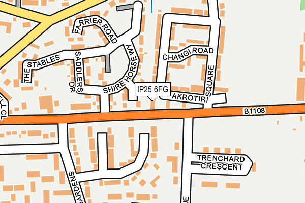 IP25 6FG map - OS OpenMap – Local (Ordnance Survey)