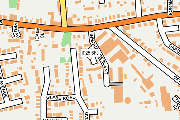 IP25 6FJ map - OS OpenMap – Local (Ordnance Survey)