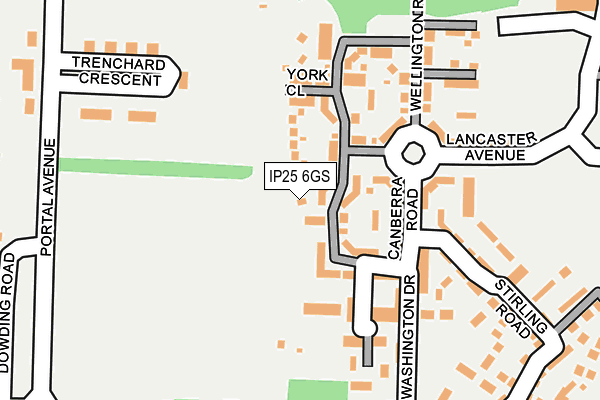 IP25 6GS map - OS OpenMap – Local (Ordnance Survey)