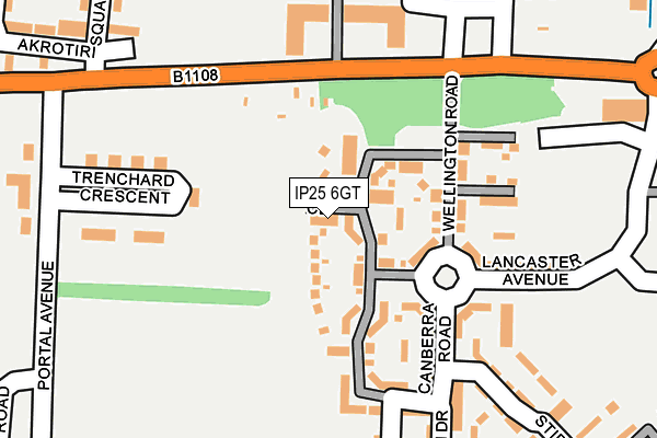 IP25 6GT map - OS OpenMap – Local (Ordnance Survey)