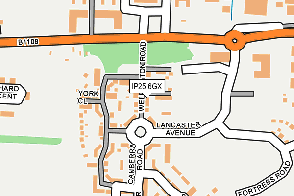 IP25 6GX map - OS OpenMap – Local (Ordnance Survey)